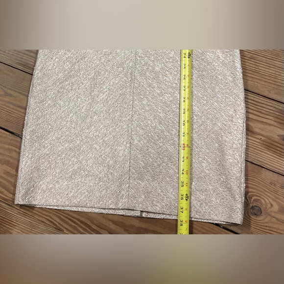 Ann Taylor Beige Tweed V- Neck Sheath Sleeveless Dress - Picture 7 of 7